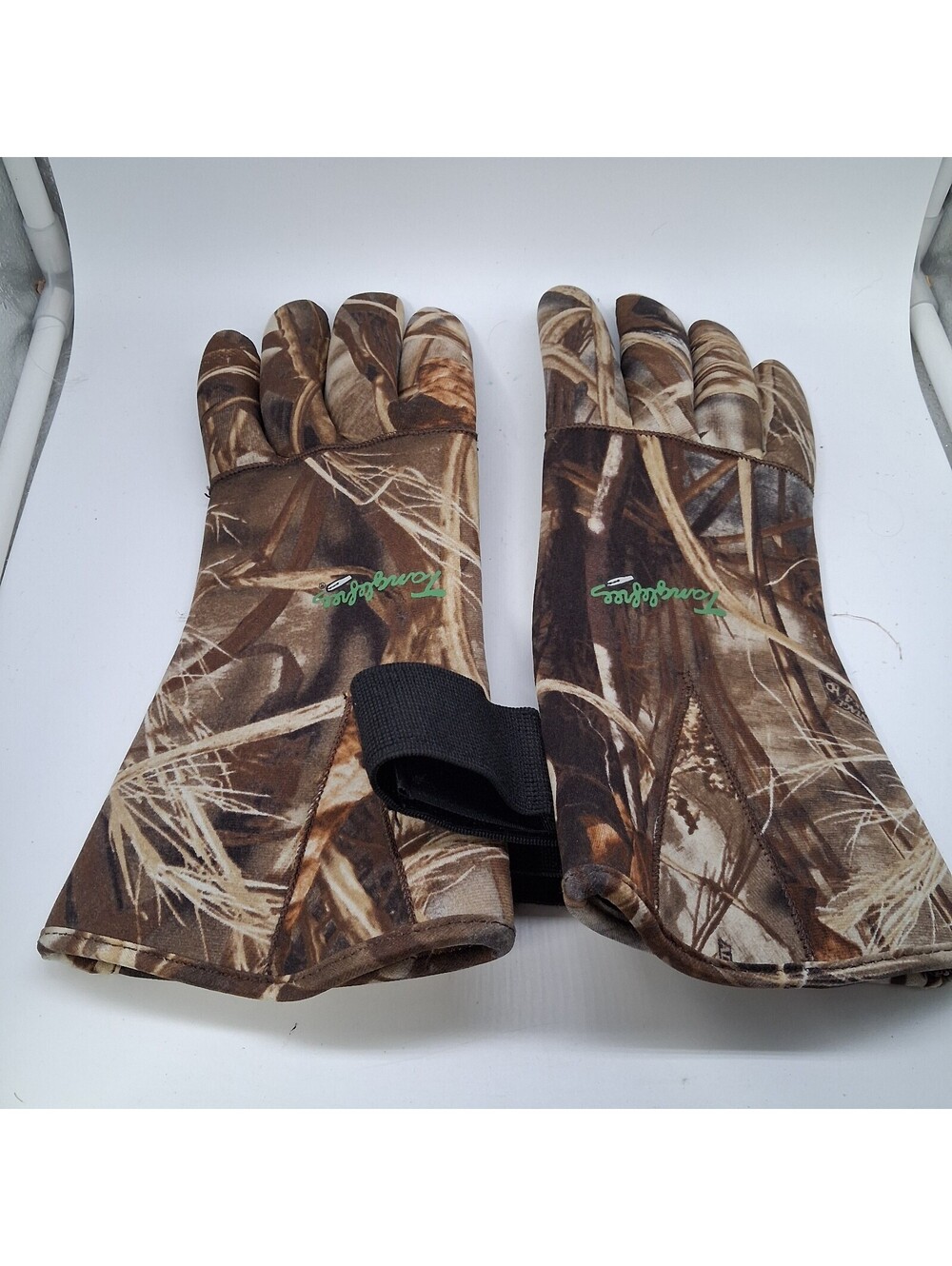 Tanglefree Camo Neoprene Gauntlet Gloves Waterfowl Hunting Fleece Lined